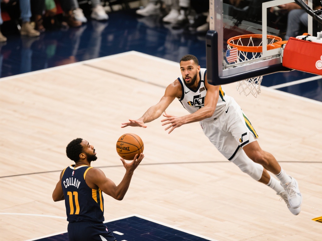 康利妙传击地助攻 戈贝尔腾空飞扣震全场 借助精妙传球与华丽扣篮,篮球比赛中的每一